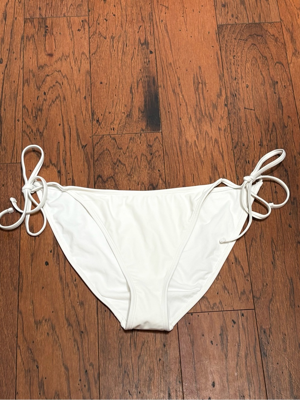 Shade & Shore White Side Tie Bikini Bottom, Size L NWOT